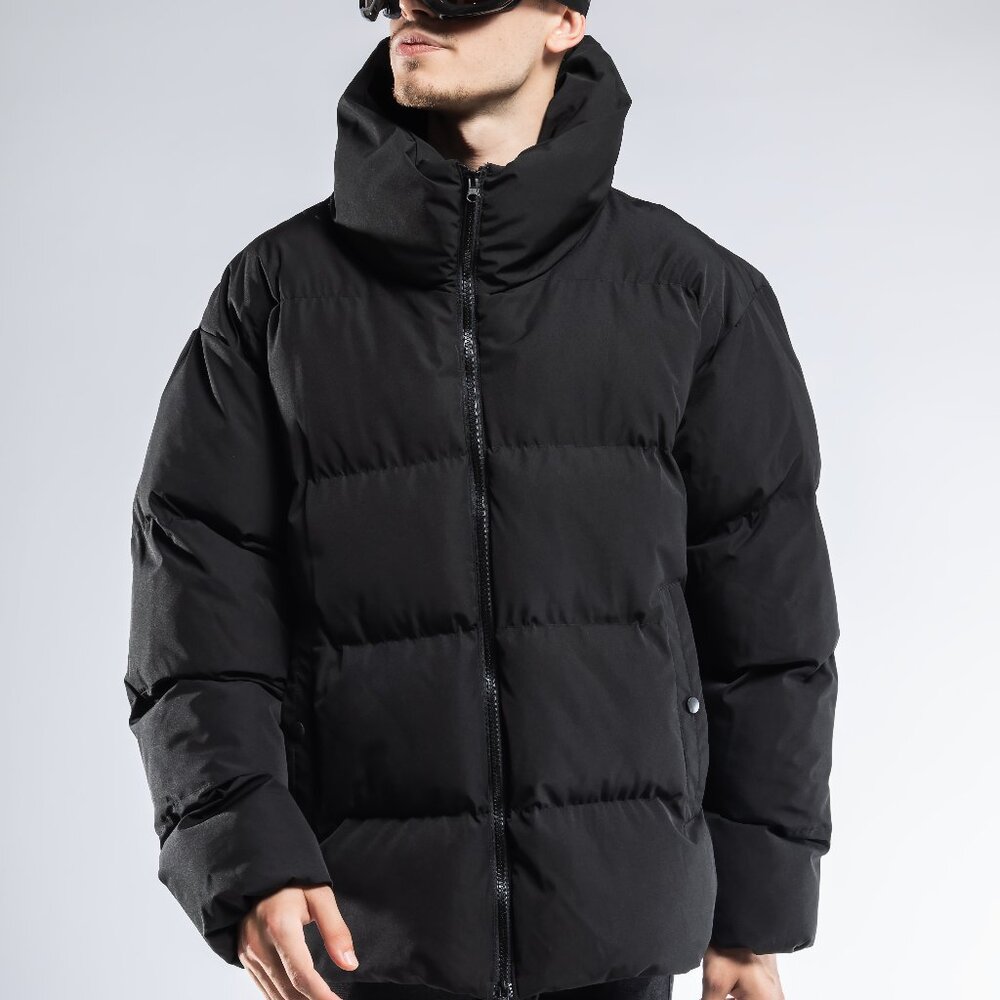 JAGLION Long Neck Puffer Jacket for Men